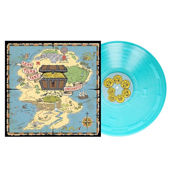 LESS THAN JAKE  UNCHARTED  EP (Limited Edition – Only 250 Made, Electric Blue Glitter w  Screen Print B-Side Vinyl) Cheap