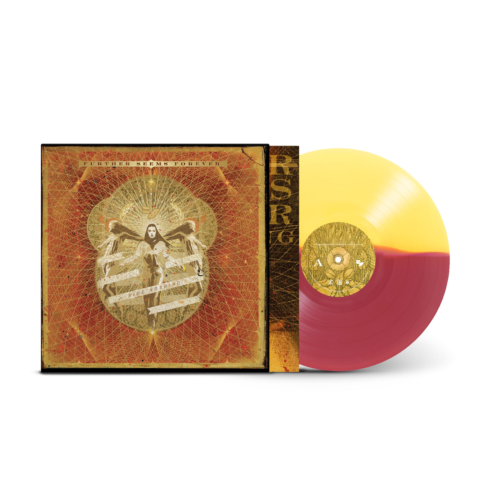 FURTHER SEEMS FOREVER ‘HIDE NOTHING’ LP (Limited Edition – Only 100 made, Half Yellow   Half Burgundy Vinyl) Hot on Sale