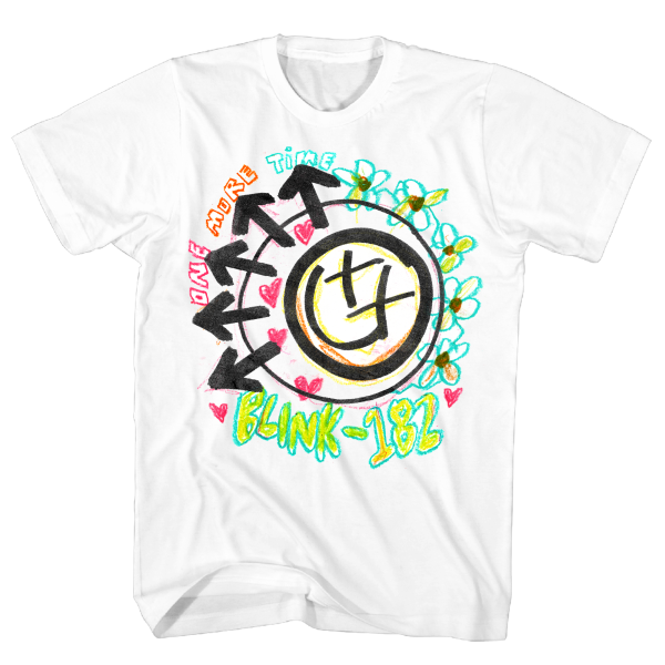 BLINK 182  WHITE CRAYON  T-SHIRT Online Hot Sale