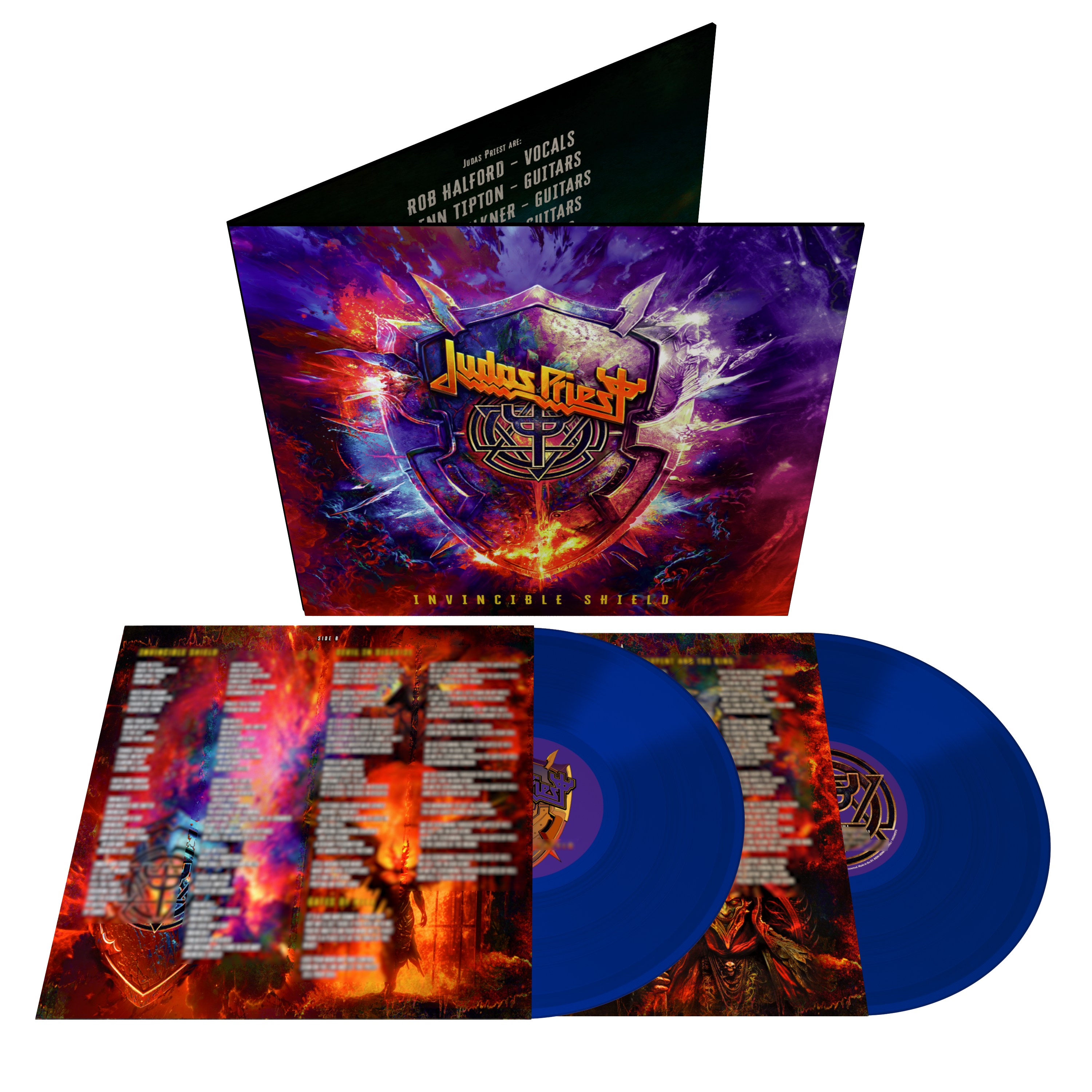 JUDAS PRIEST ‘INVINCIBLE SHIELD’ 2LP (Limited Edition – Only 1000 made, Blue Vinyl) Online Sale