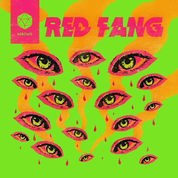 RED FANG ‘ARROWS  NEON YELLOW WITH HEAVY NEON MAGENTA SPLATTER LP Sale - Image 2