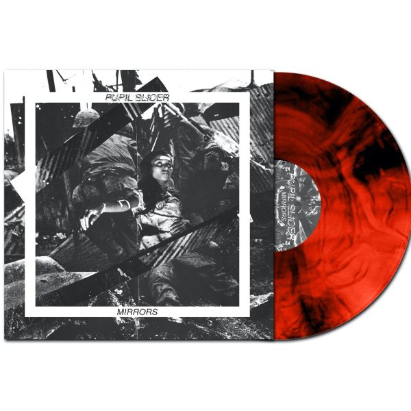 PUPIL SLICER  MIRRORS  RED WITH BLACK SWIRLS LP For Sale