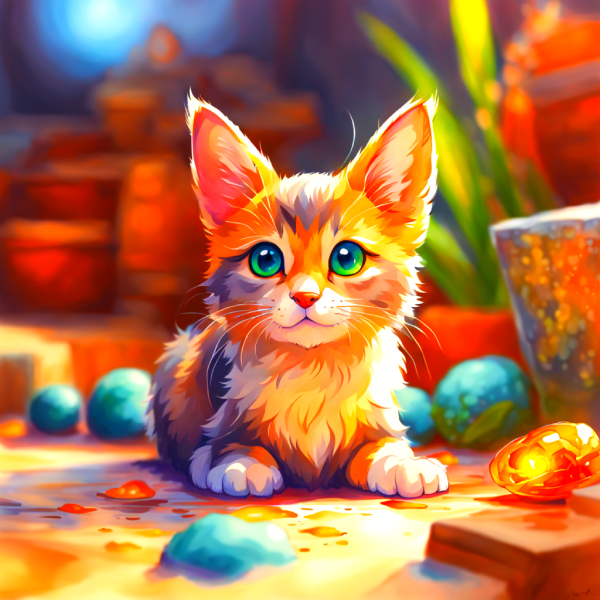 Vibrant Curiosity: A Kitten Amongst Colors Online Sale